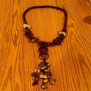 Vintage Wood Bead Necklace